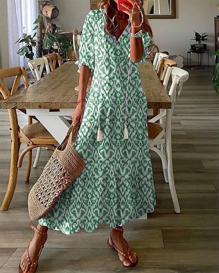 Lana™ | Boho V-udskæring sommerkjole