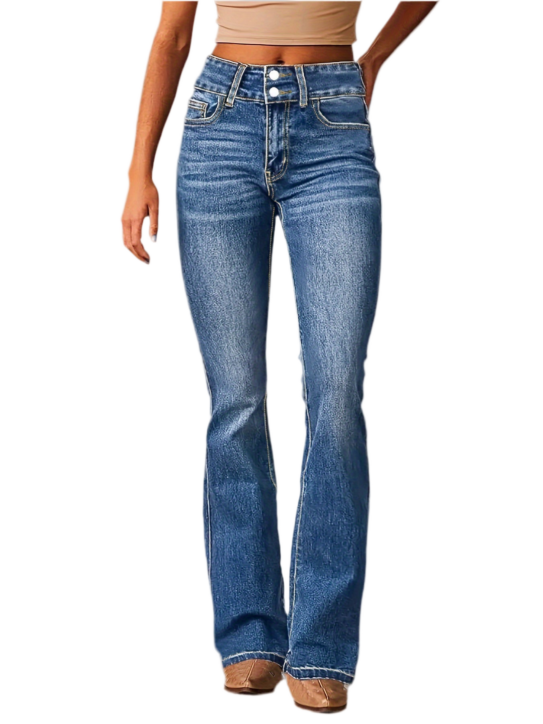 AYA™ – HØJTALJEDE FLAREJEANS