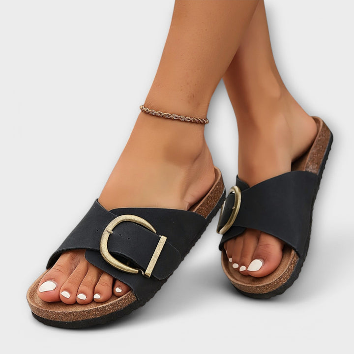 Joanna | Stilfulde Buckle Slide Sandaler