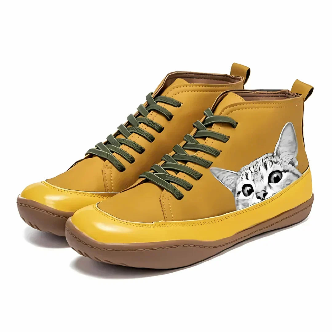 Fenna™ | Legende sneakers med katteprint