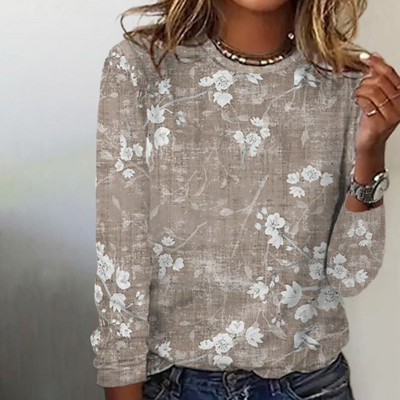 Klara | Blomsterprint Langærmet Top