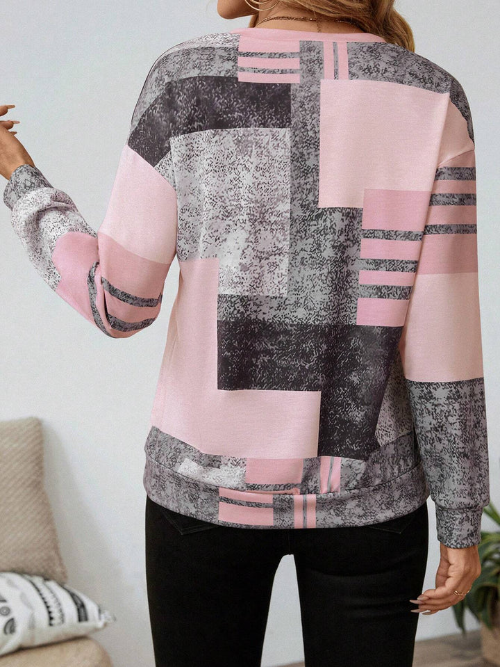 Mara™ | Trøje med grafisk print og lynlås