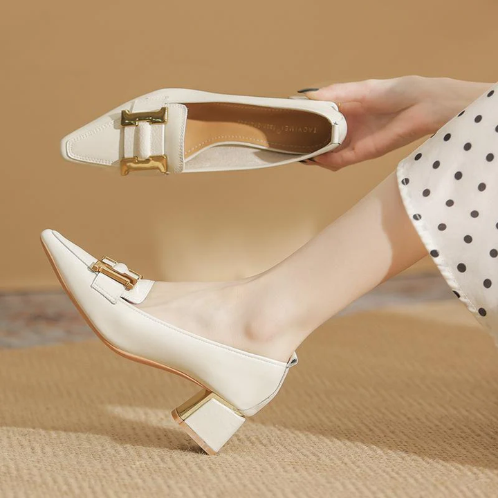 Signe | Pumps med Blokhæl