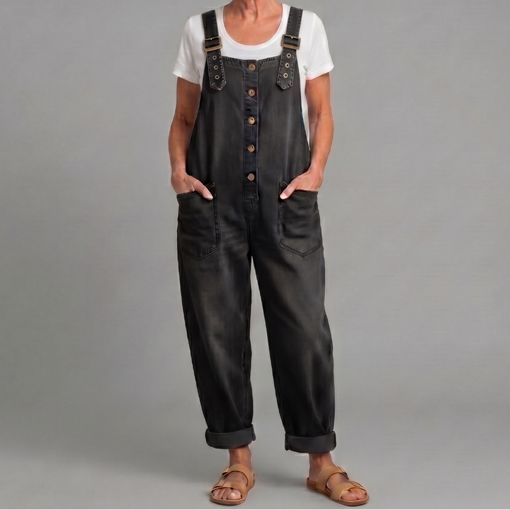 Marlene | Vintage Denim Overalls i blød vasket denim