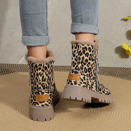 Emilie | Stilfulde Leopard Støvler