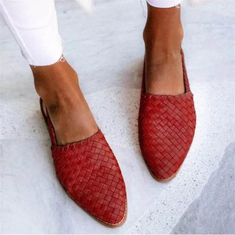 Lisa | Stilfulde Vævede Slingback-Flade Sko