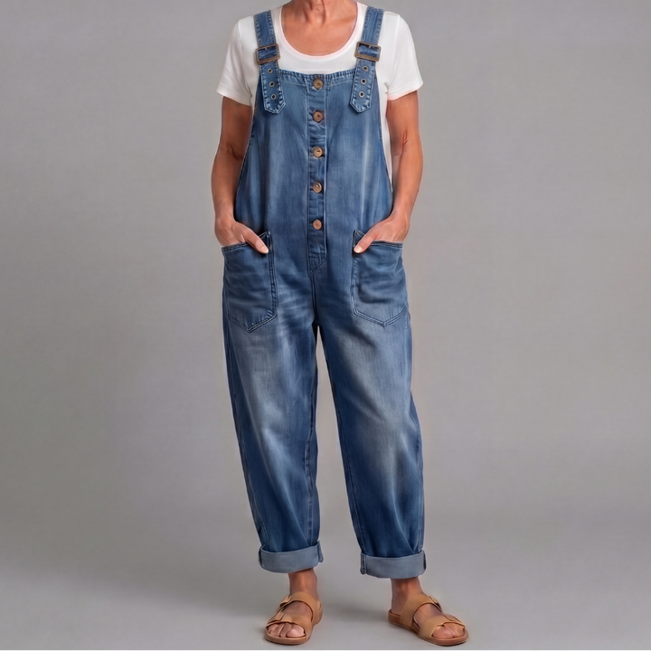 Marlene | Vintage Denim Overalls i blød vasket denim