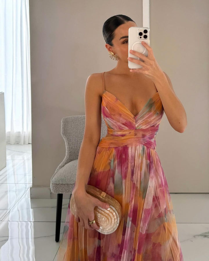Giselle™ – Sommerlig maxikjole med blomsterprint