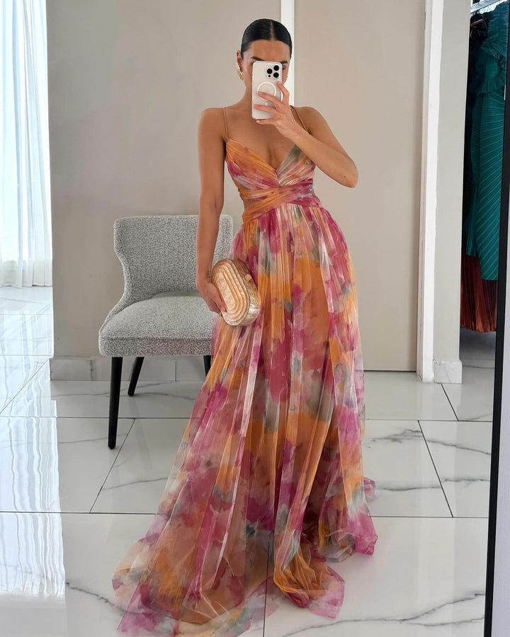Giselle™ – Sommerlig maxikjole med blomsterprint