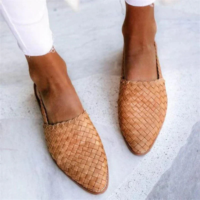 Lisa | Stilfulde Vævede Slingback-Flade Sko