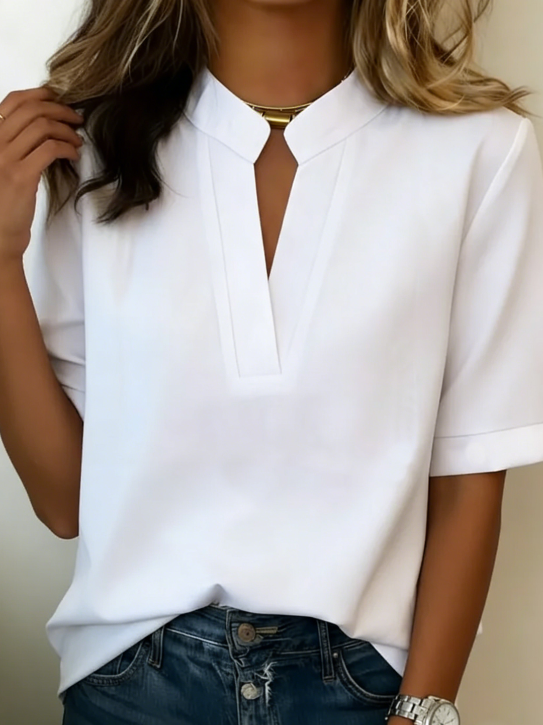 Anni™ | Elegant V-hals Bluse