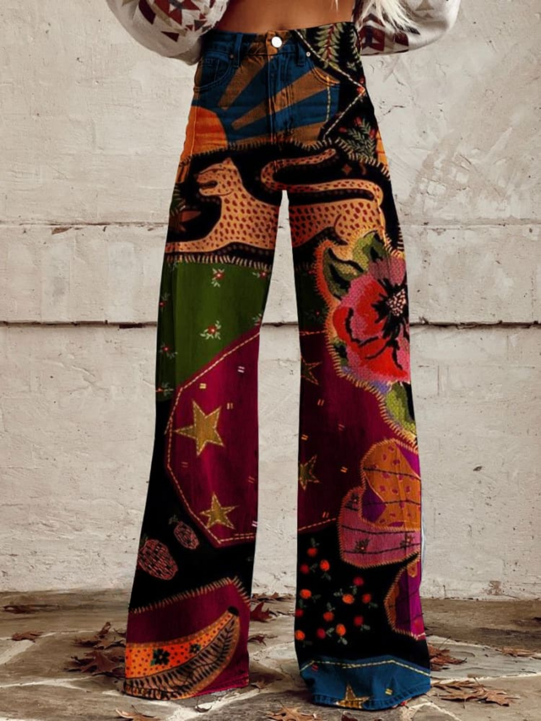 Thyra | Midnight Garden Boho Bukser