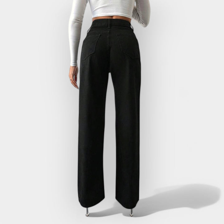 SIGRID™ – HØJTALJEDE JEANS MED BREDE BEN