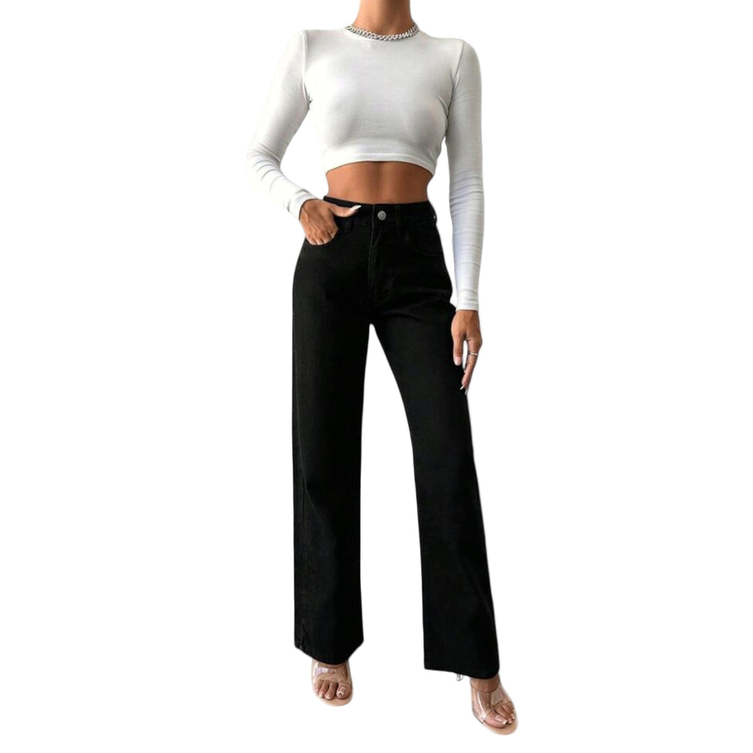 SIGRID™ – HØJTALJEDE JEANS MED BREDE BEN