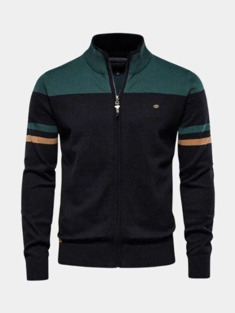 Anders™ | Strikcardigan med Lynlås