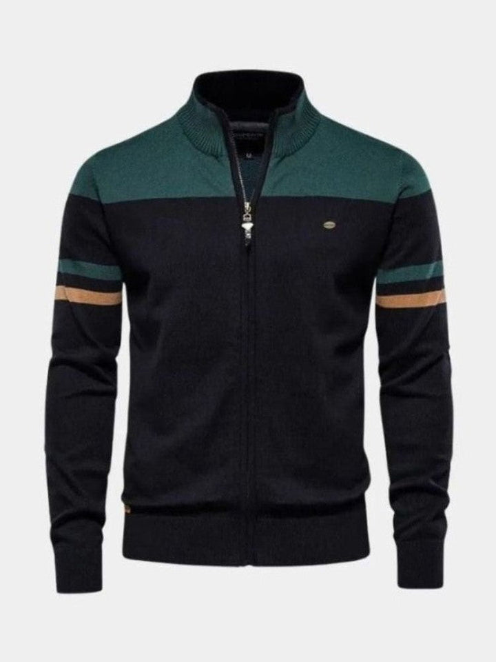 Anders™ | Strikcardigan med Lynlås