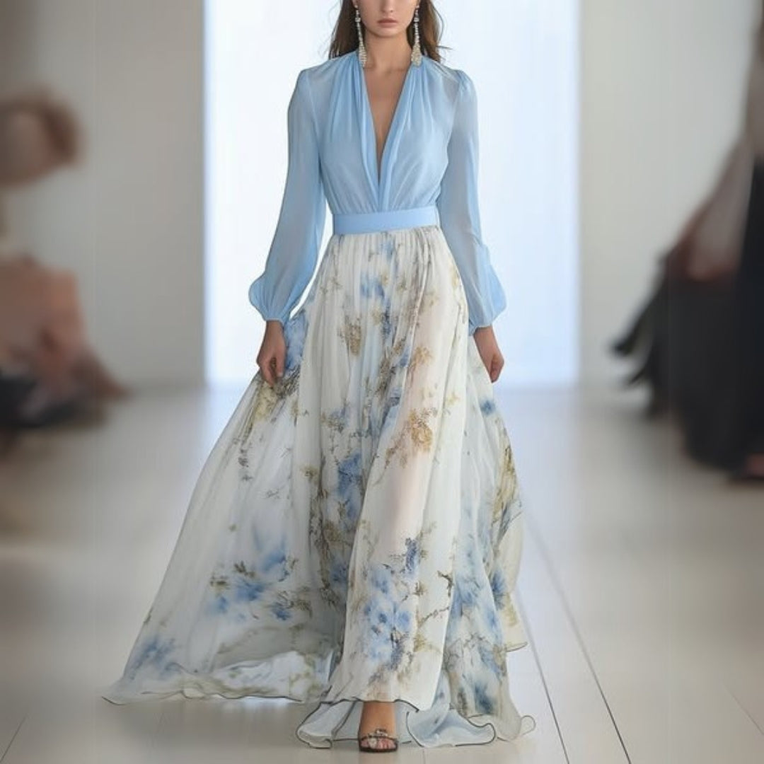 Dolores | Elegant Blomstret Maxikjole