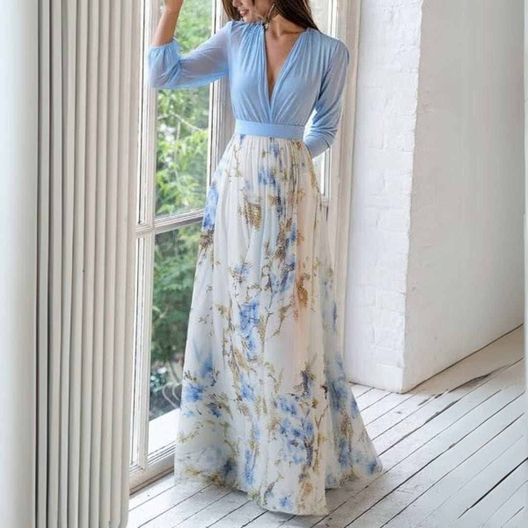Dolores | Elegant Blomstret Maxikjole
