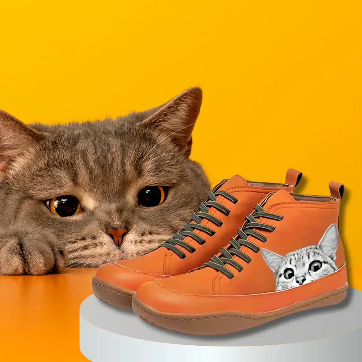 Fenna™ | Legende sneakers med katteprint