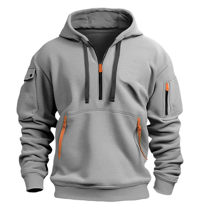 Samuel | Herre Fritids Hoodie med Lynlåslommer