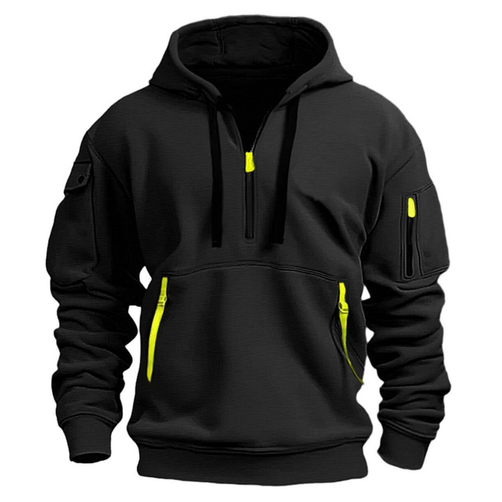 Samuel | Herre Fritids Hoodie med Lynlåslommer