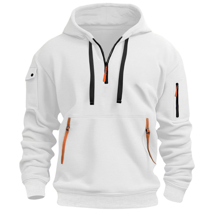 Samuel | Herre Fritids Hoodie med Lynlåslommer