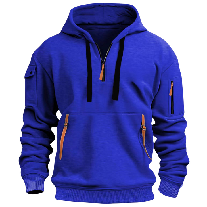 Samuel | Herre Fritids Hoodie med Lynlåslommer