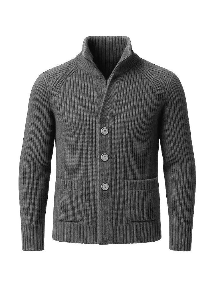 Henrik™ | Strikjakke med Knapper