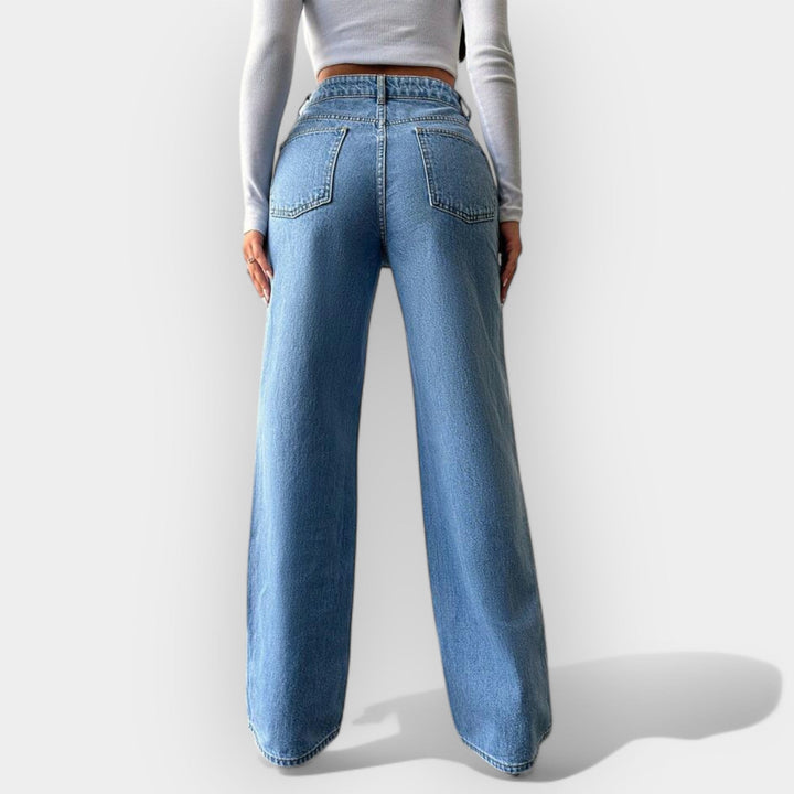 KARA™ – HØJTALJEDE JEANS MED LØS PASFORM