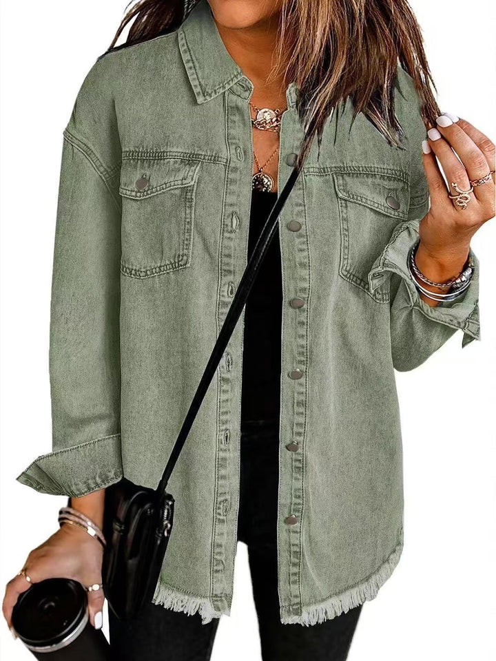 Karla™ | Tidløs Denim Skjortejakke