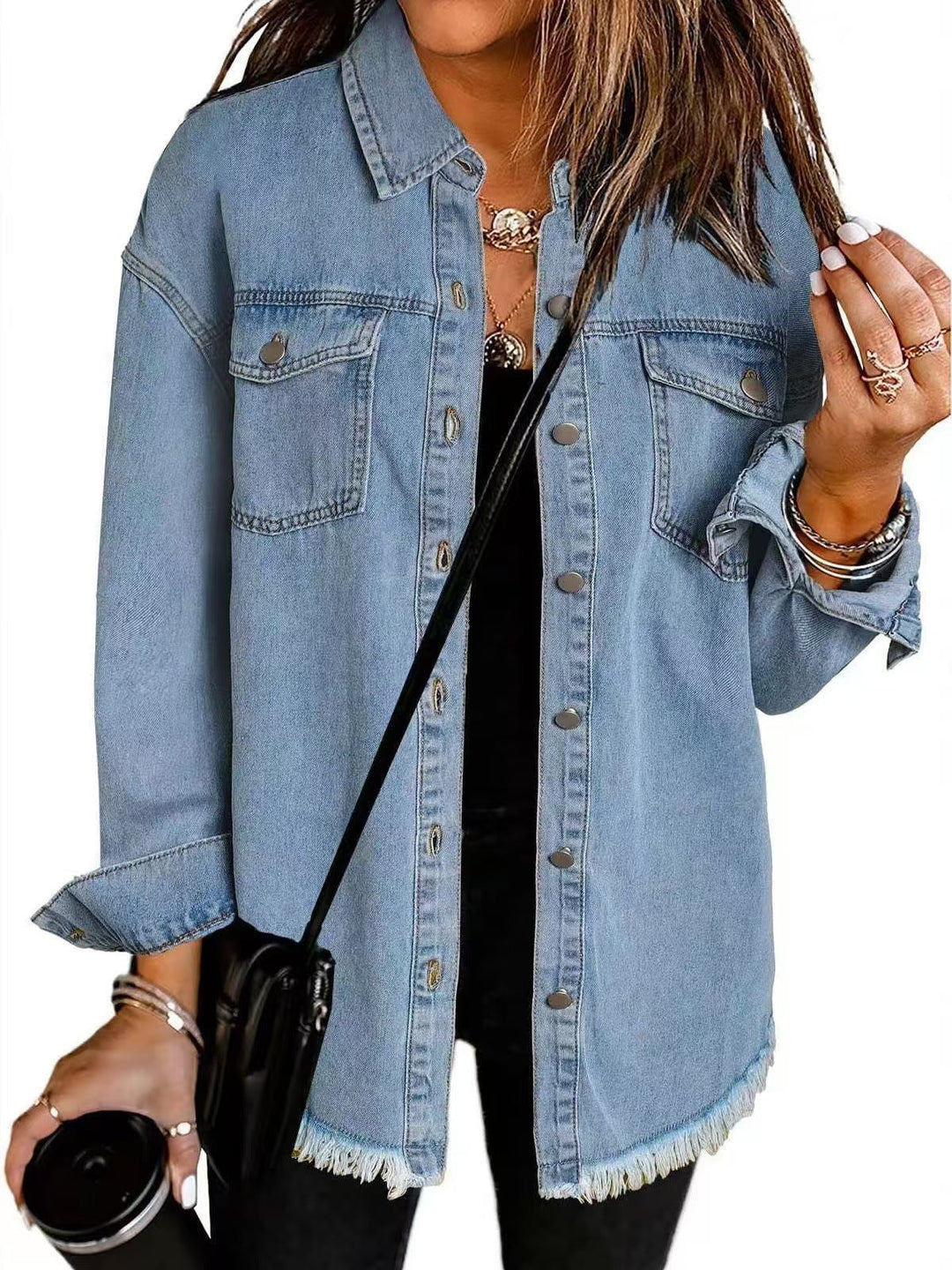 Karla™ | Tidløs Denim Skjortejakke