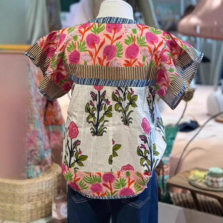 Lorena™ | Elegant boho bluse med elegant fald