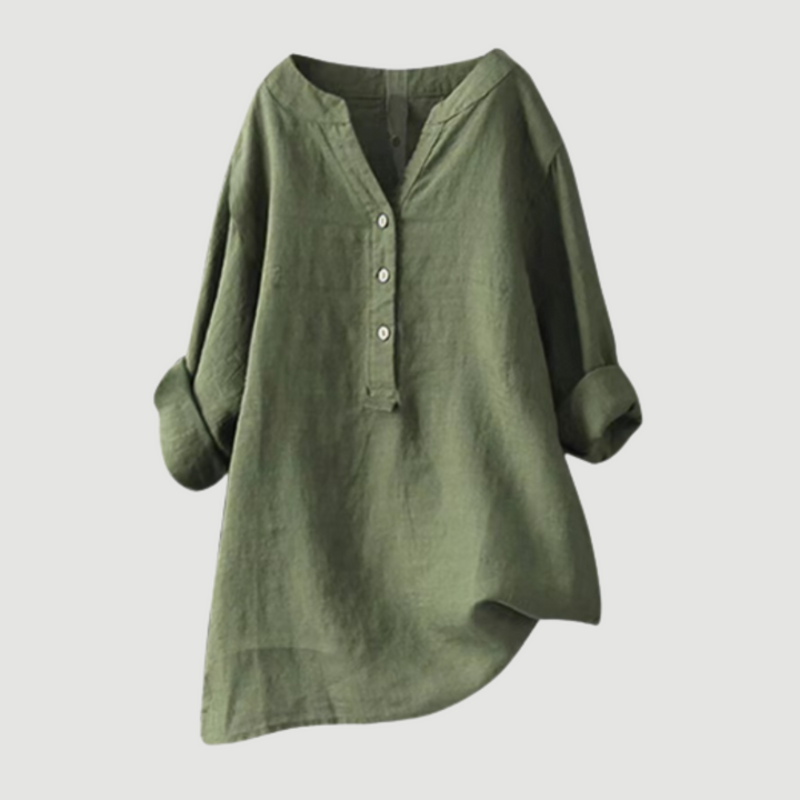 Freja™ | Let og komfortabel Bluse med knapper
