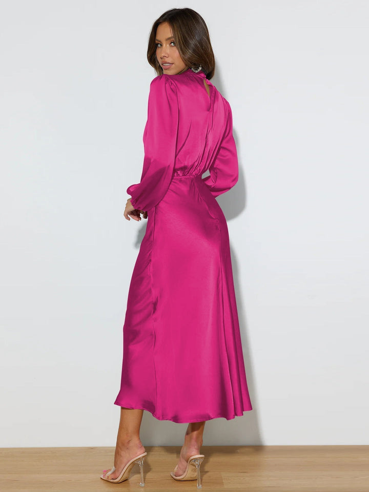 Marie | Stilfuld Satin Maxi Kjole