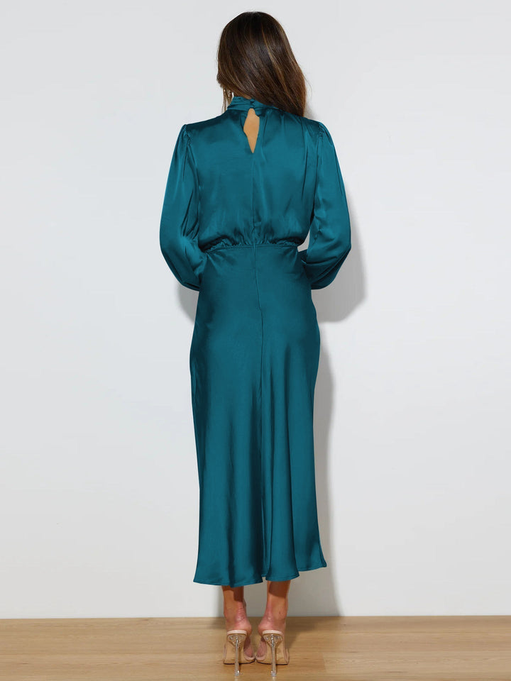 Marie | Stilfuld Satin Maxi Kjole