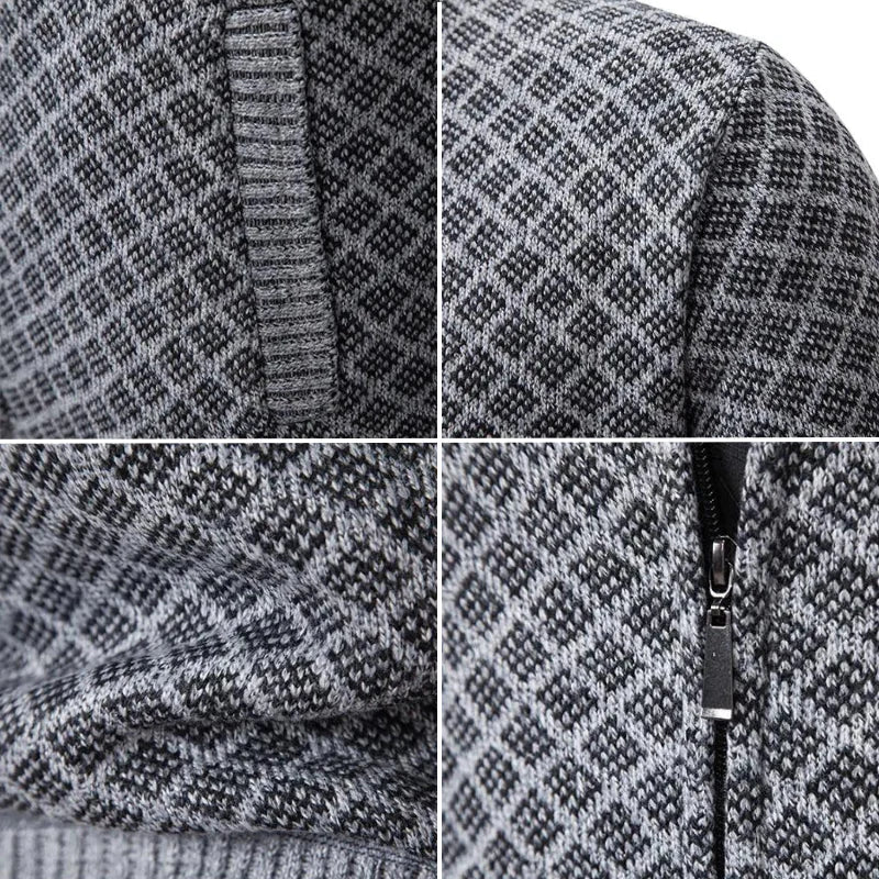 Premium cardigan med lynlås