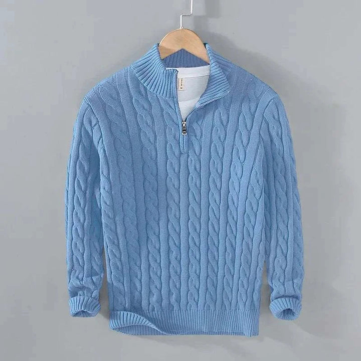 Marco | Sweater med halv lynlås