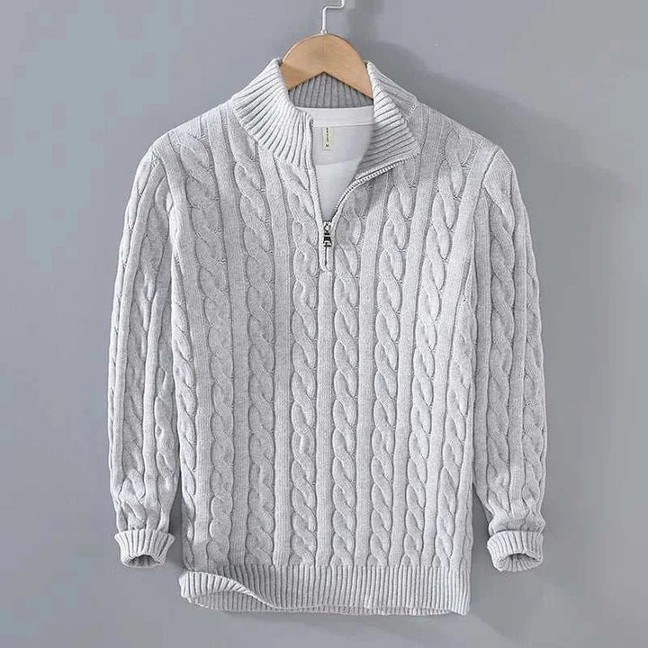 Marco | Sweater med halv lynlås