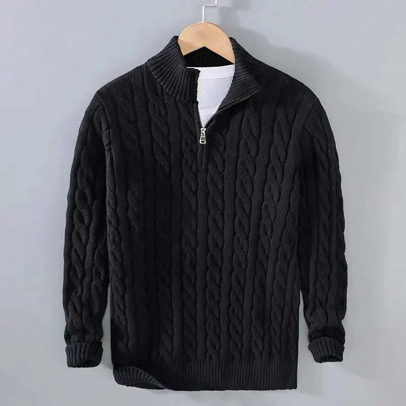 Marco | Sweater med halv lynlås