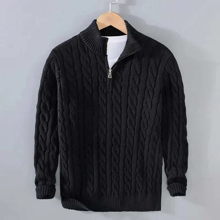Marco | Sweater med halv lynlås