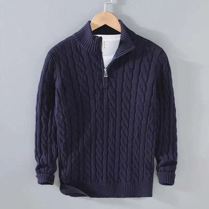 Marco | Sweater med halv lynlås