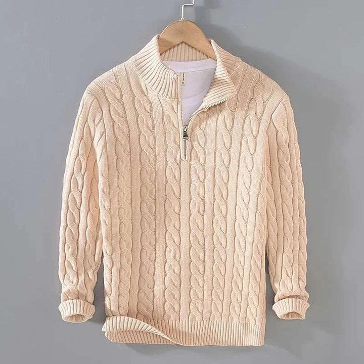 Marco | Sweater med halv lynlås