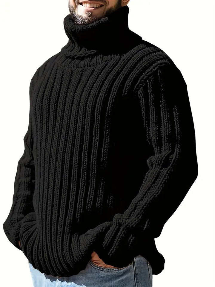 August | Strikket Uldblanding Rullekrave Sweater