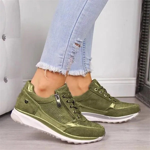 Mette™ | Ortopædiske Sneakers med lynlås
