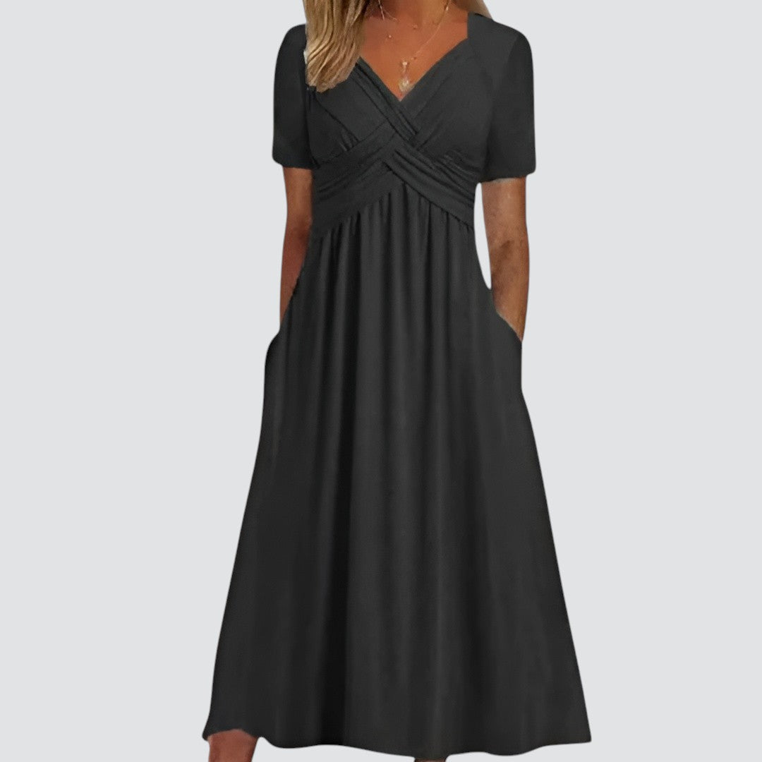 Mirella™ | Stilfuld V-hals Kjole