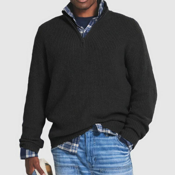 Patrick | Strikket sweater med lynlås