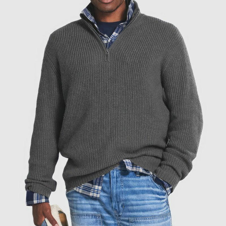 Patrick | Strikket sweater med lynlås