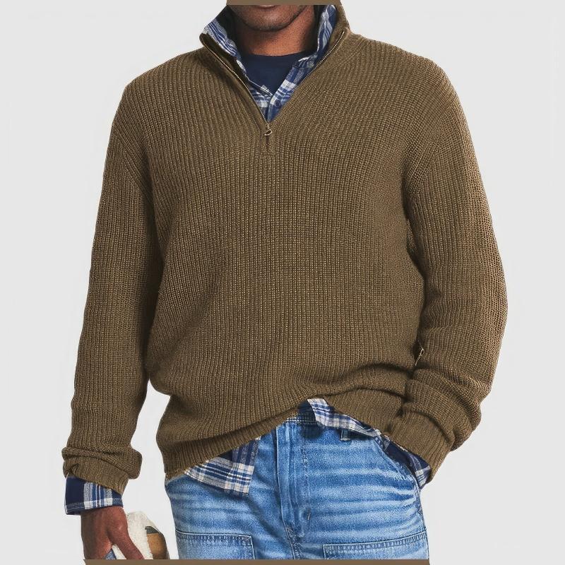 Patrick | Strikket sweater med lynlås