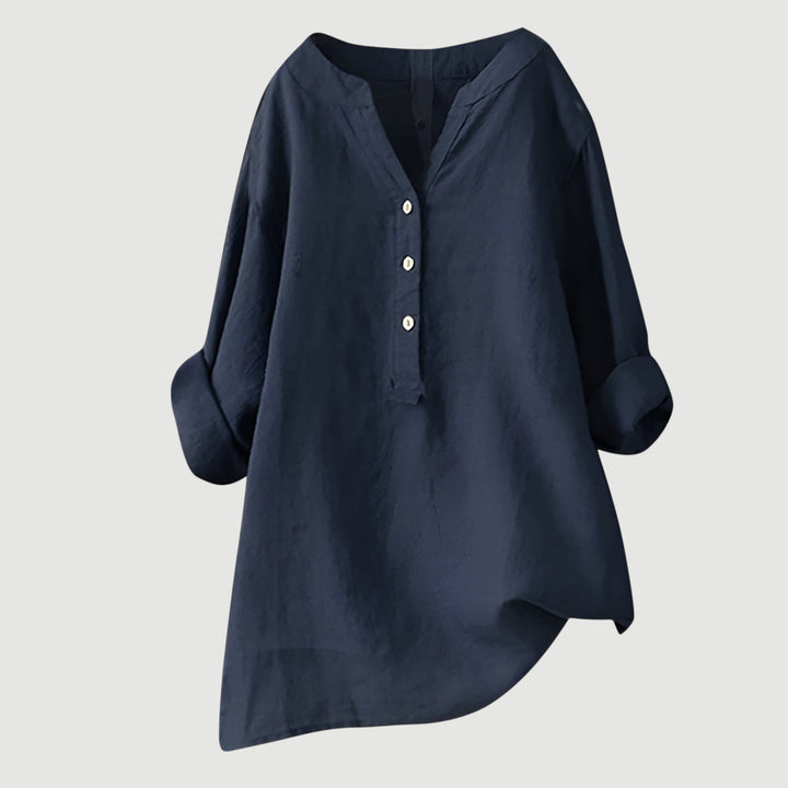 Freja™ | Let og komfortabel Bluse med knapper