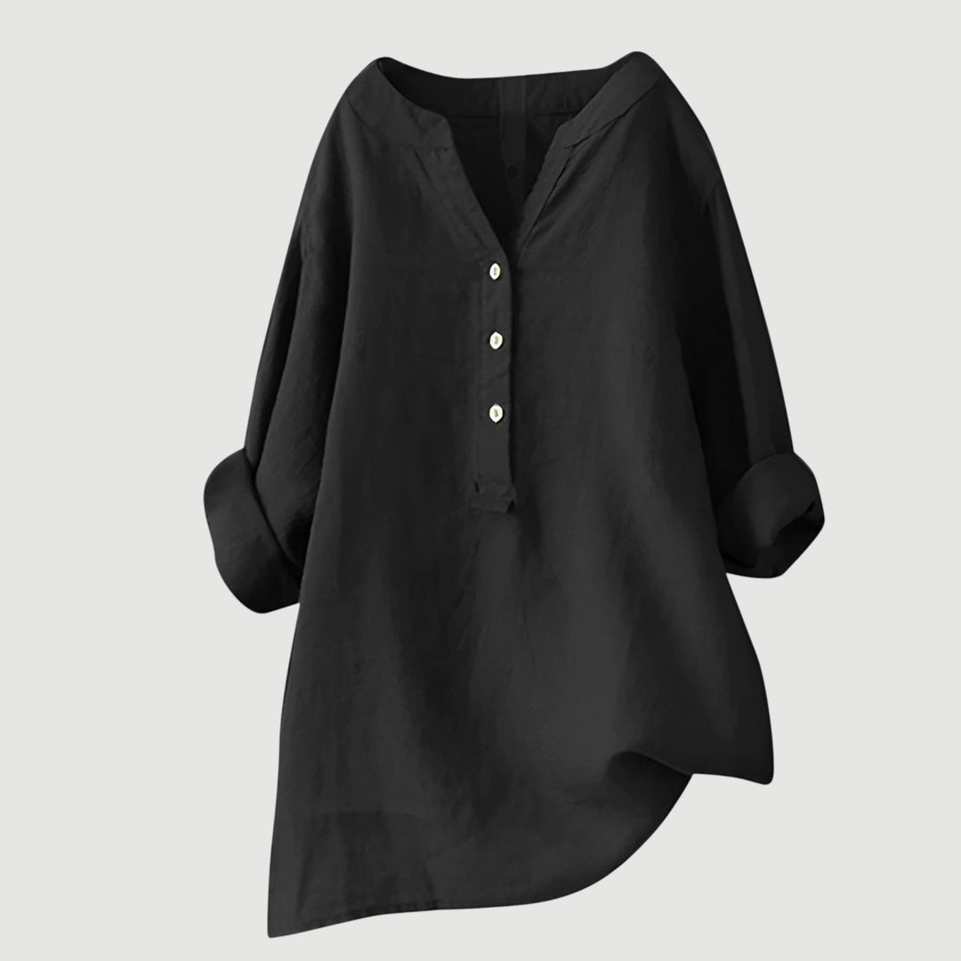 Freja™ | Let og komfortabel Bluse med knapper